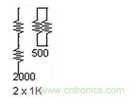 兩個電阻，兩種組合。這個很簡單。