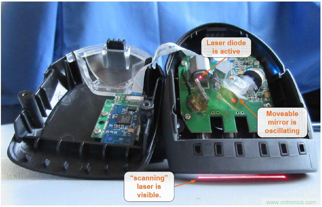 拆解45美元的藍牙無線條碼掃描槍，發現里面鏡中有鏡