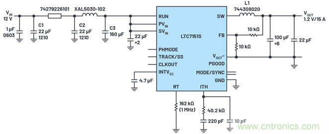 使用高效率、高頻率、低EMI DC/DC轉換器降低對陶瓷電容的電源要求